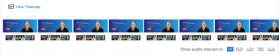 Google pagespeed insights timelapse on desktop after installing NitroPack