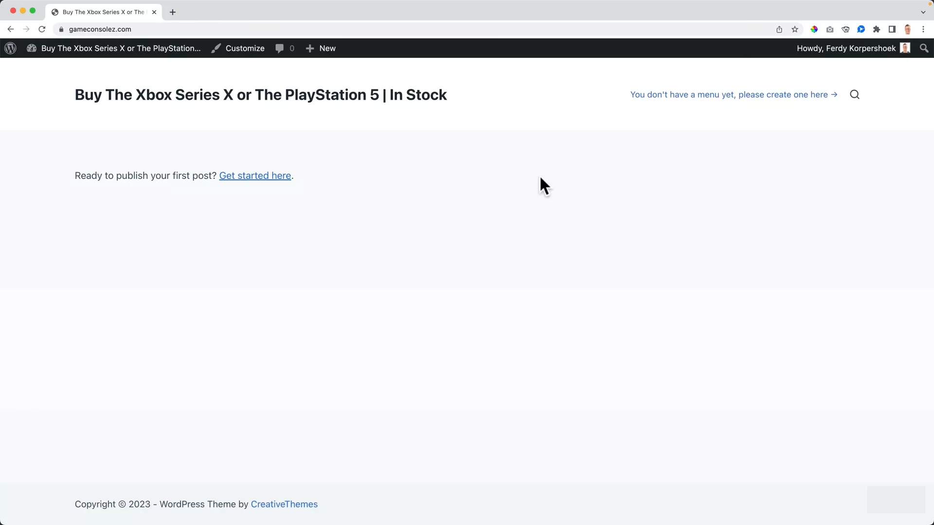 Blocksy theme example