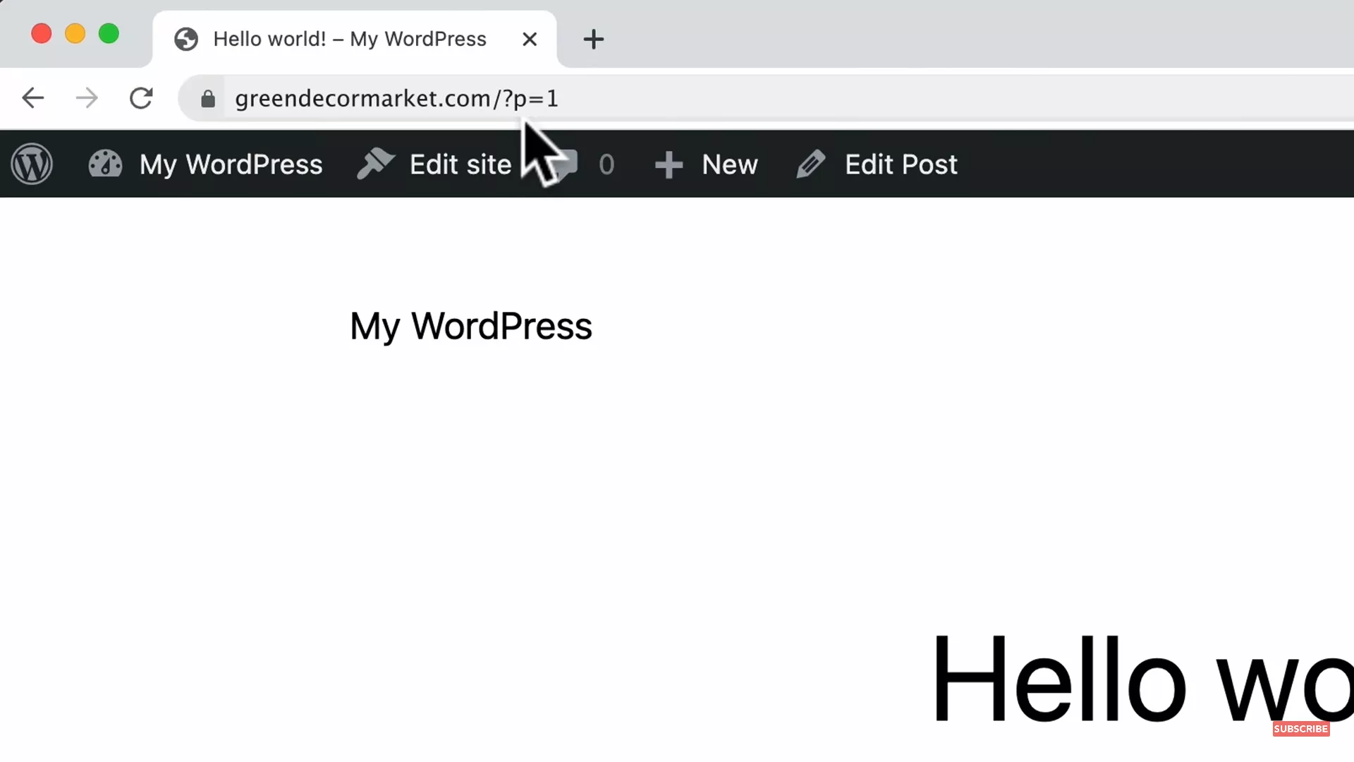 default permalink on WordPress
