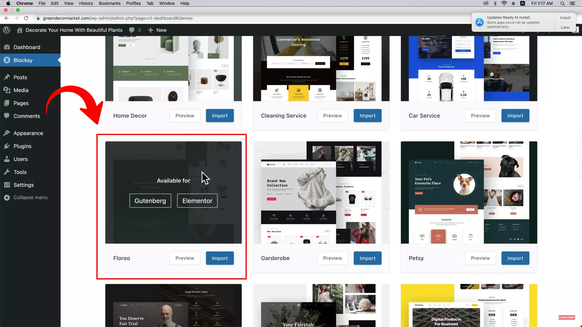 Floreo template for online store WordPress