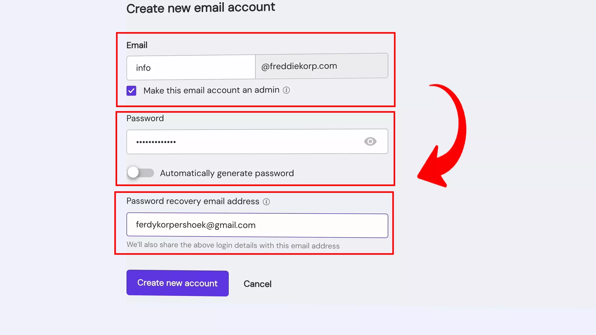 set up your domain email account on hostinger