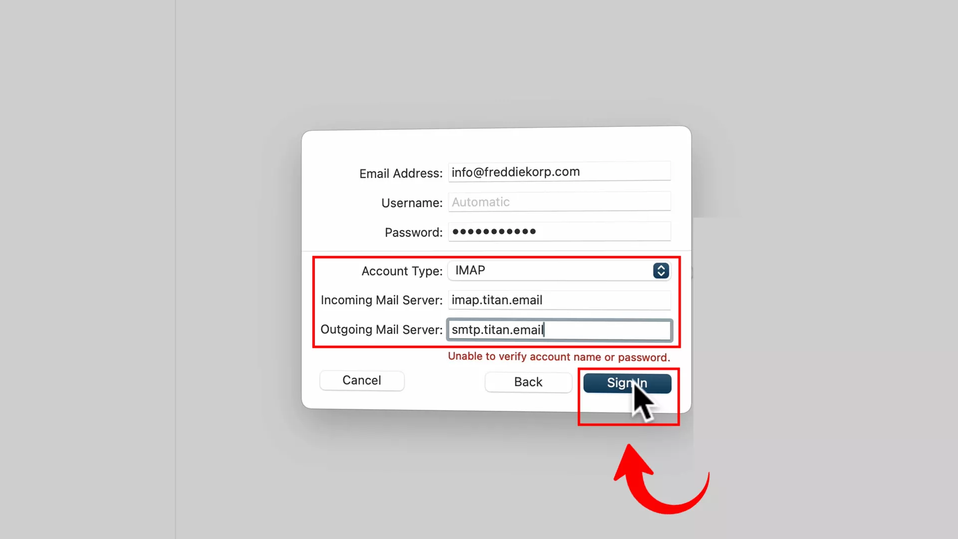 COngiuration domain based email for iCloud Mail