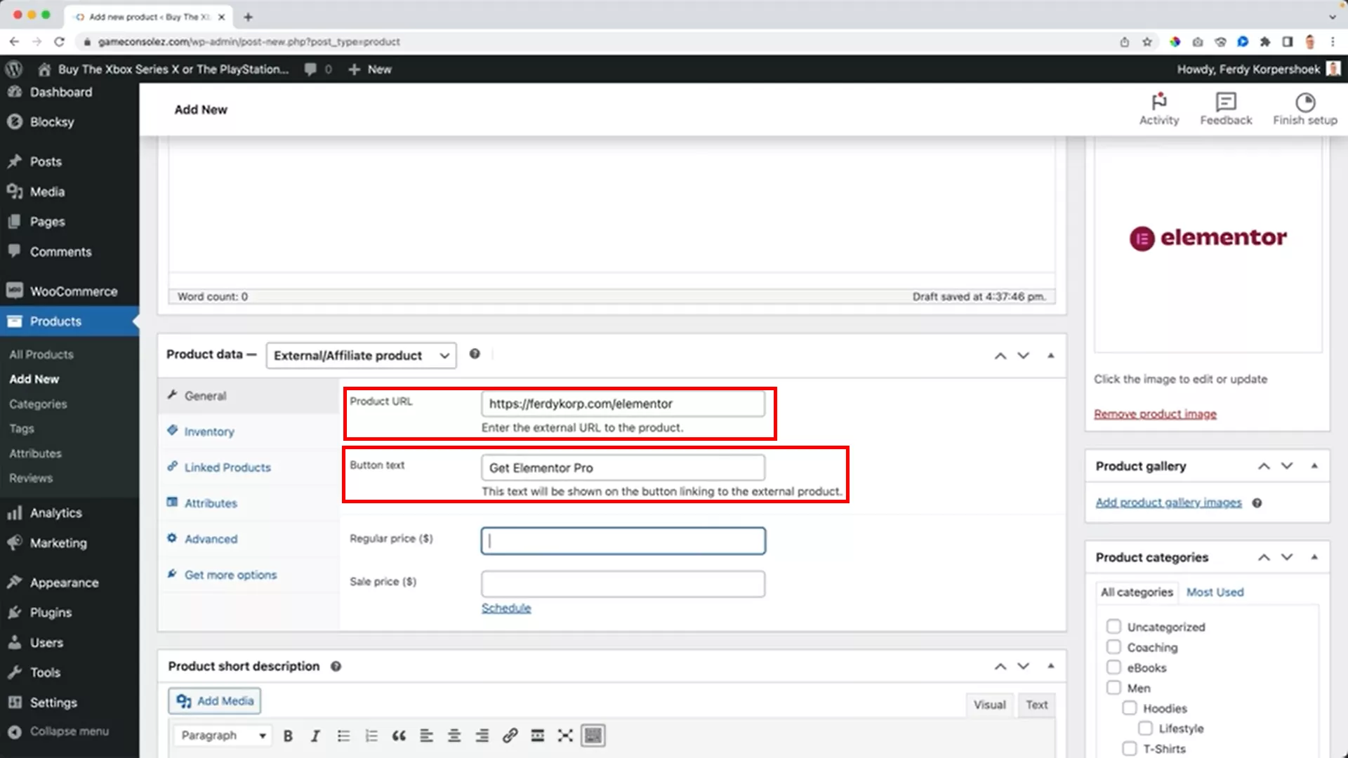 Adding a digital product on WooCommerce