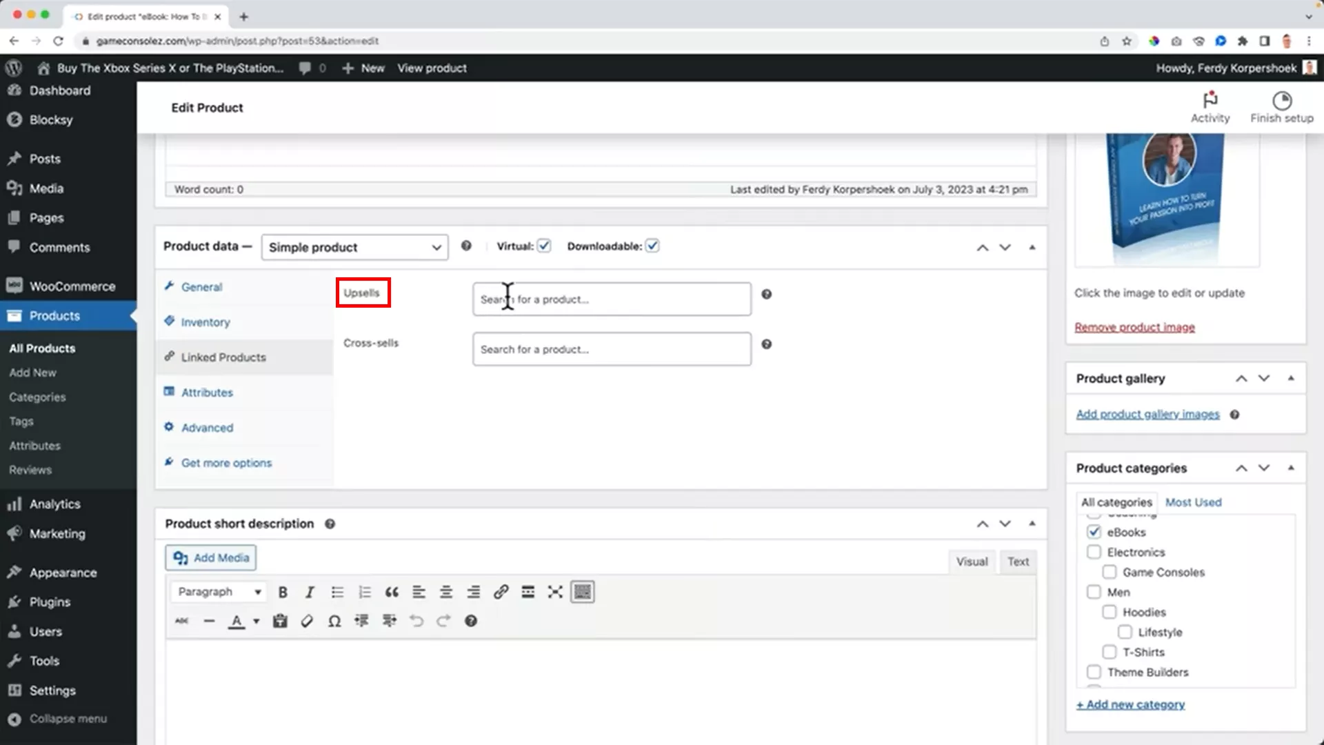 Adding an upsell on WooCommerce