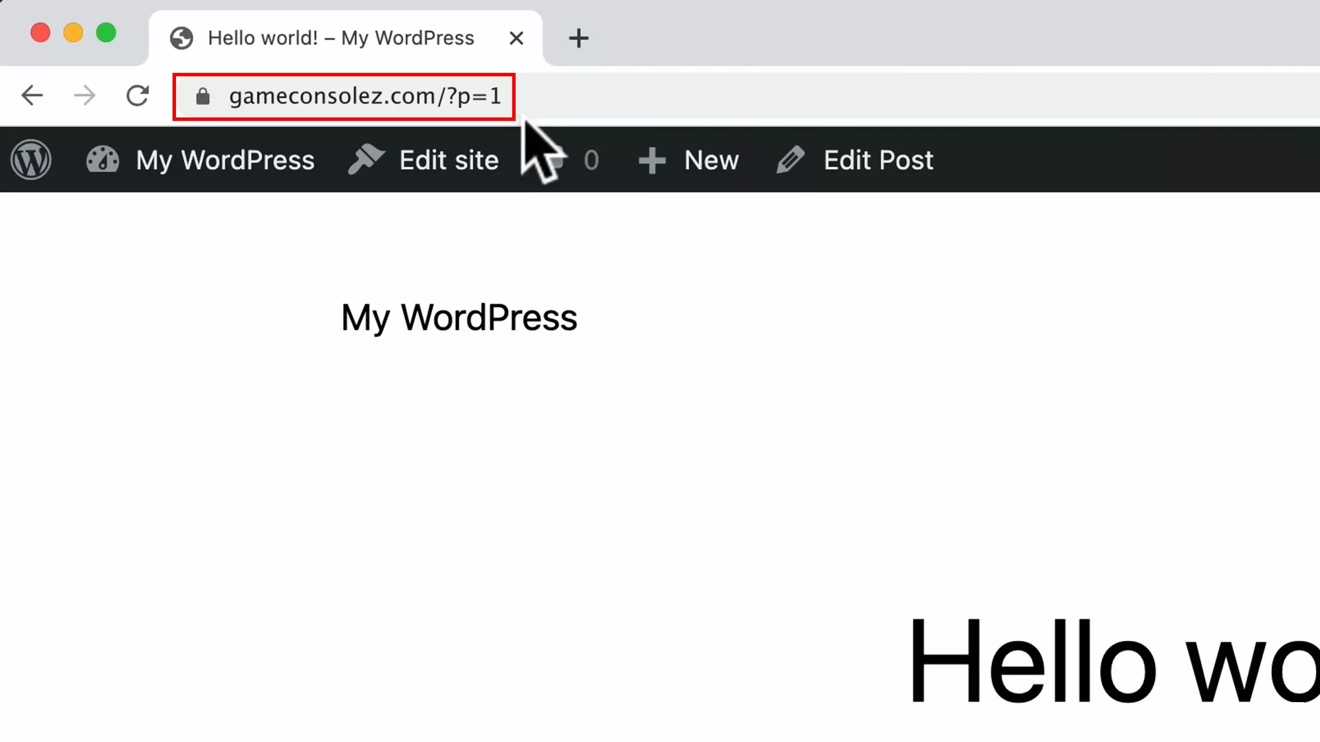 default permalink structure on WordPress