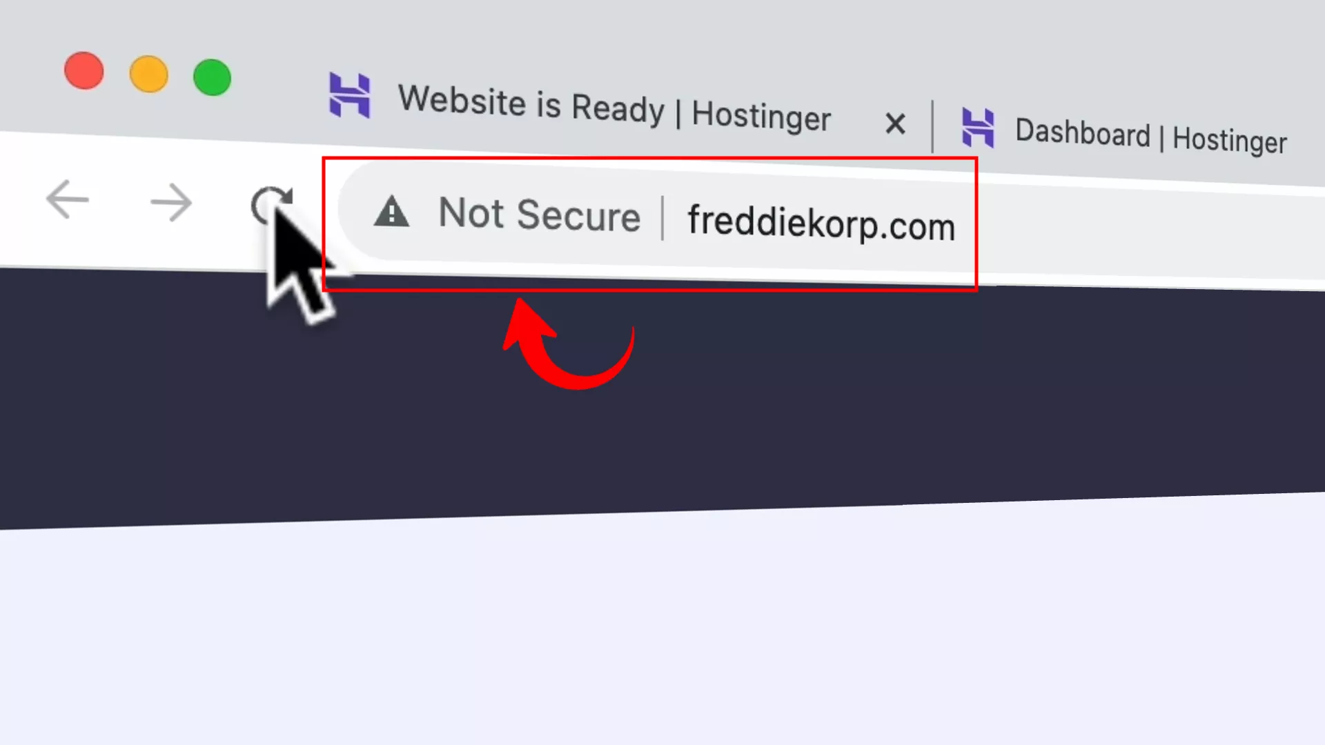 Not secure sign on website