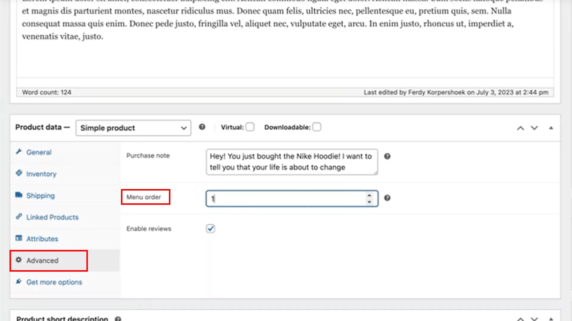 Adjust menu order of the products on WooCommerce