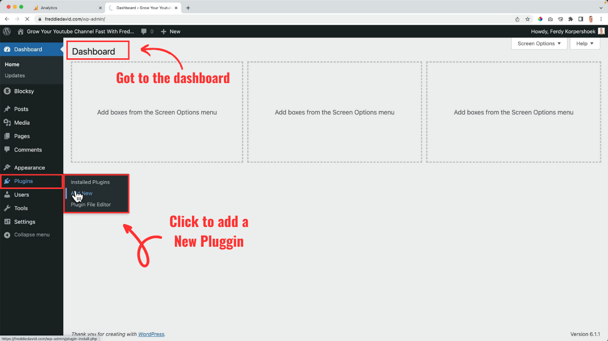 Install Google tag using Google Site Kit plugin